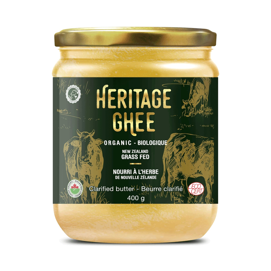 Heritage Ghee - Organic New Zealand Grass Fed Ghee, 400g