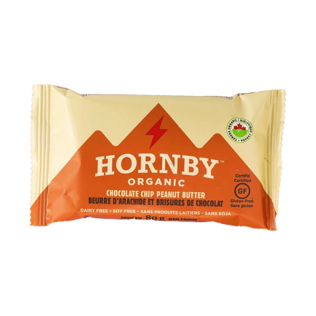 Hornby Organic Chocolate Chip Peanut Butter Energy Bar, 12x80g