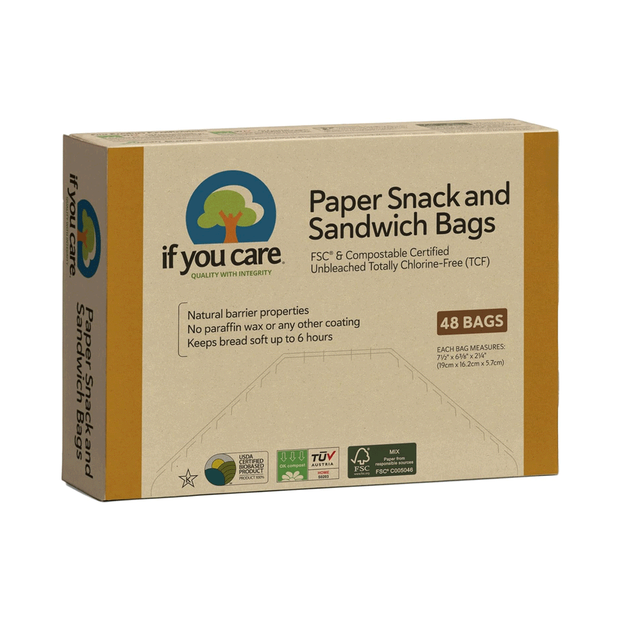 If You Care Unbleached Paper Snack & Sandwich Bags, 48ct