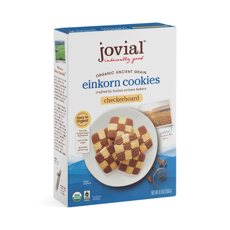 Jovial Organic Einkorn Checkerboard Cookies, 250g