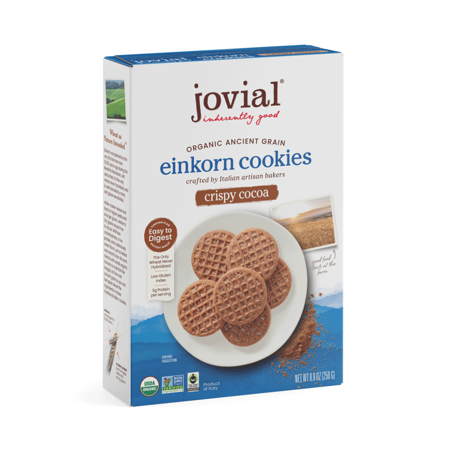 Jovial Organic Einkorn Crispy Cocoa Cookies, 250g