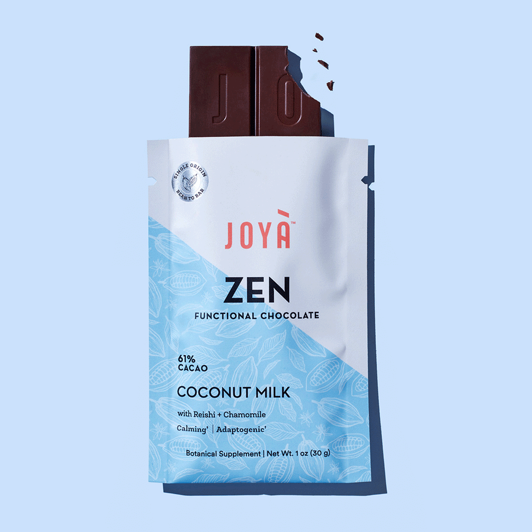 JOYÀ 61% Cacao Coconut Milk Chocolate With Chamomile & Reishi - ZEN, 30g
