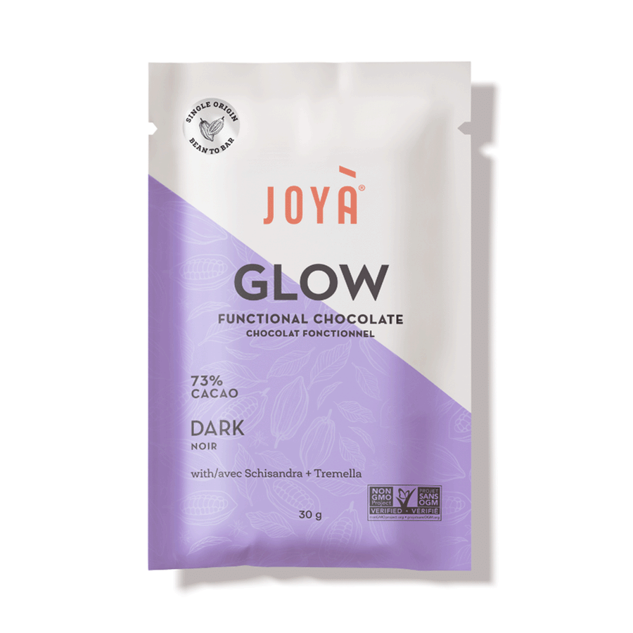 JOYÀ 73% Cacao Dark Chocolate With Schisandra + Tremella Mushroom - GLOW, 30g