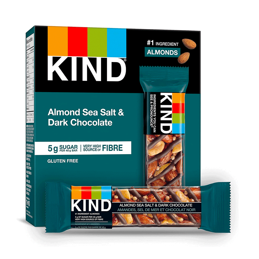 KIND Dark Chocolate Nuts and Sea Salt Bar, 5x40g
