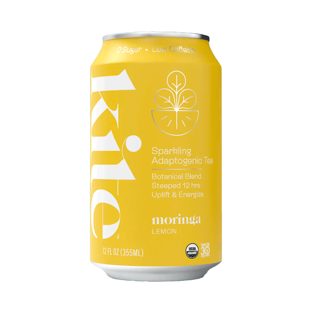Kite - RISE - Moringa Lemon Sparkling Adaptogenic Tea, 355ml