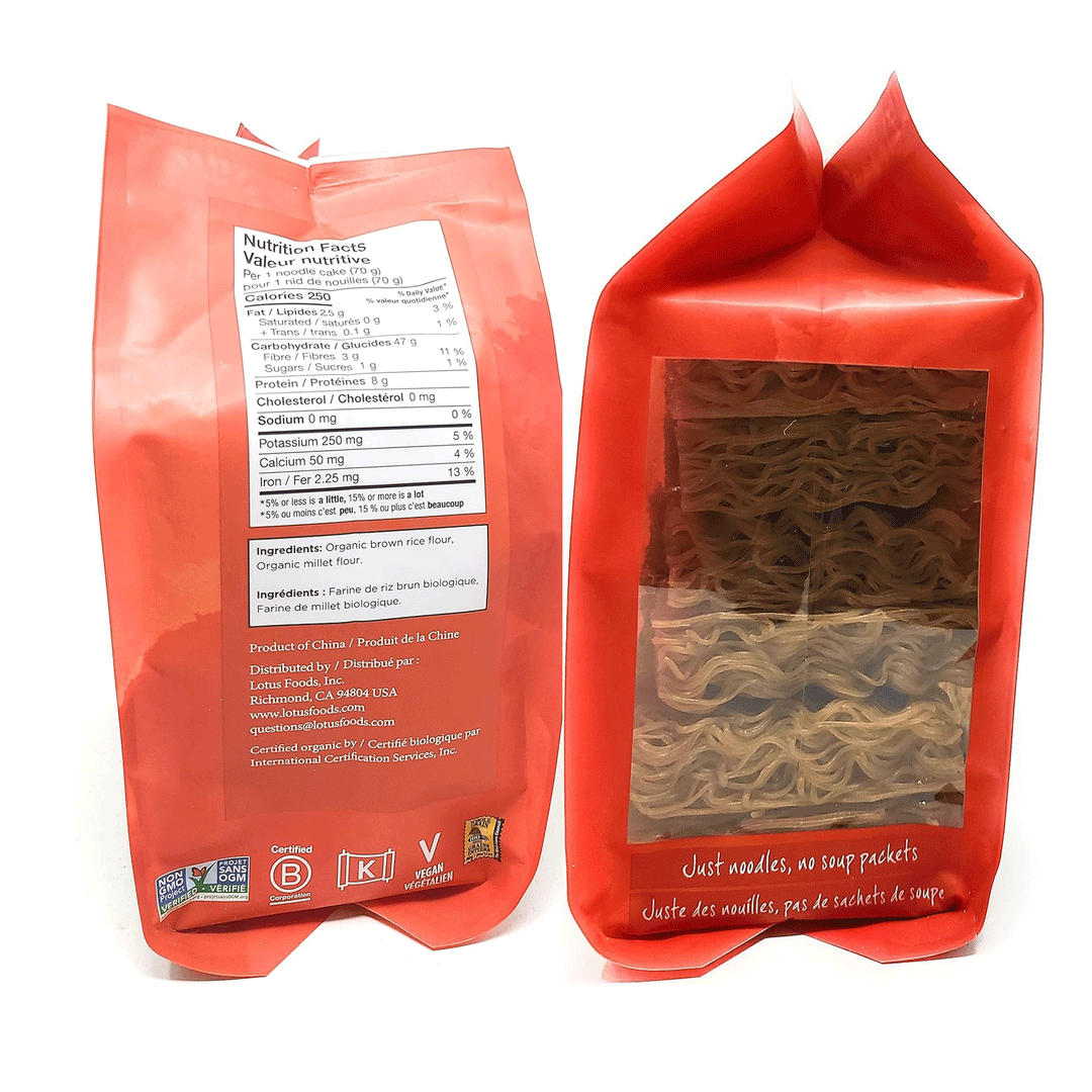 Lotus Foods Organic Millet & Brown Rice Ramen, 850g – Rise Market Lotus Foods Organic Millet & Brown Rice Ramen, 850g – Rise Market