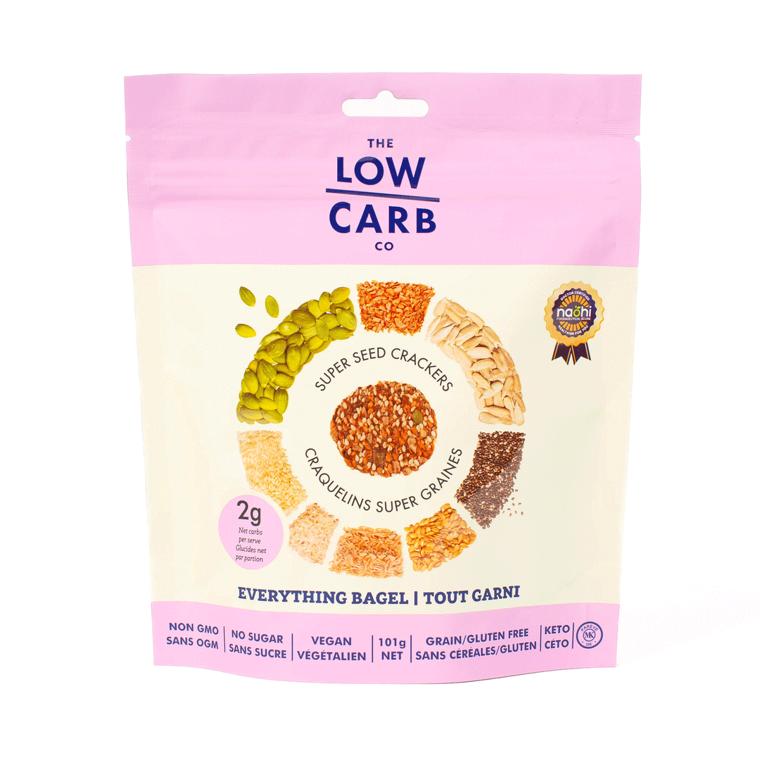 The Low Carb Co Artisan Super Seed Keto Crackers - Everything Bagel, 101g