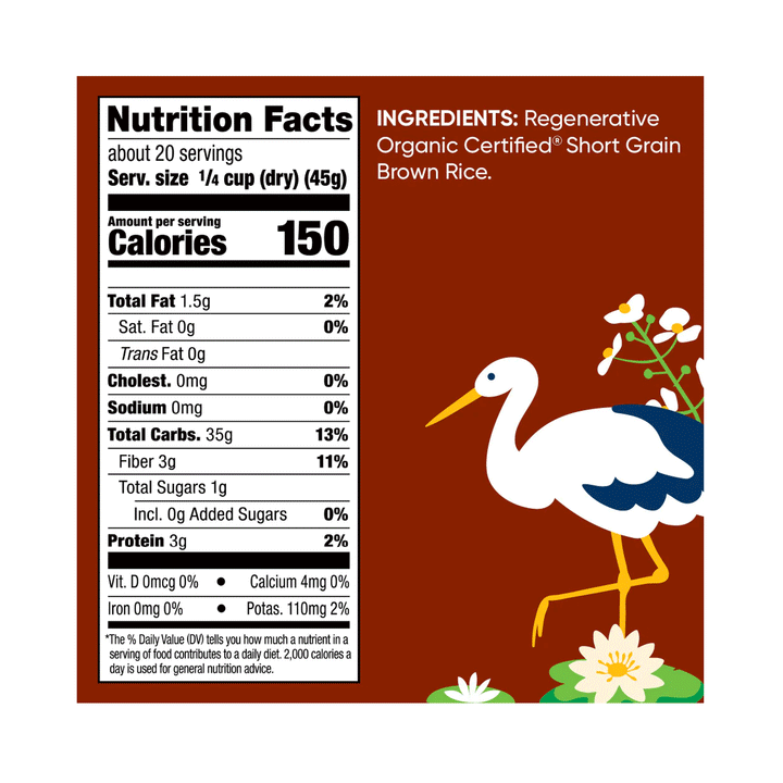 Lundberg Family Farms Organic Short Grain Brown Rice, 907g