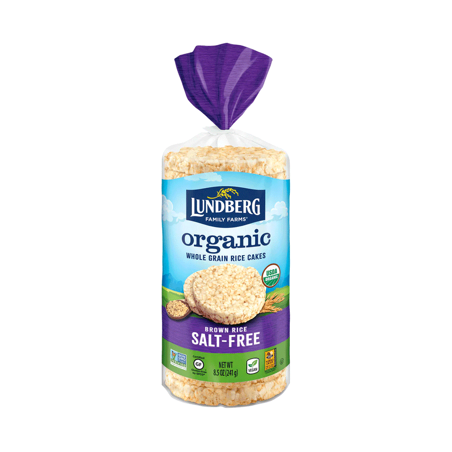 Lundberg Family Farms Organic Brown Rice Cakes - Unsalted, 241g