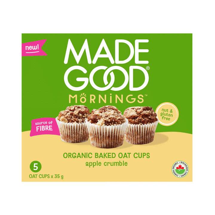 Made Good Mornings Organic Baked Oat Cups - Apple Crumble, 5 Pack