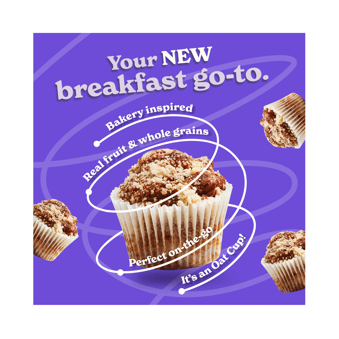 Made Good Mornings Organic Baked Oat Cups - Apple Crumble, 5 Pack