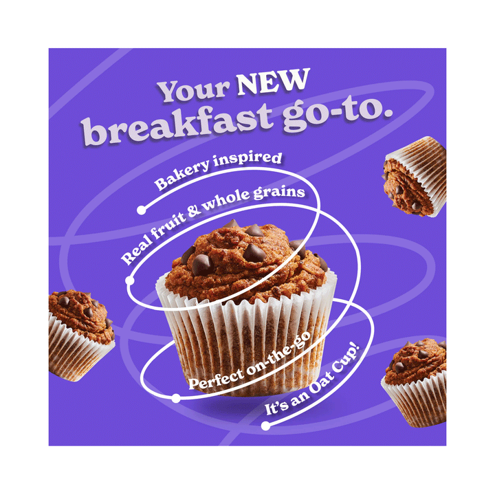 Made Good Mornings Organic Baked Oat Cups - Banana Chocolate Chip, 5 Pack