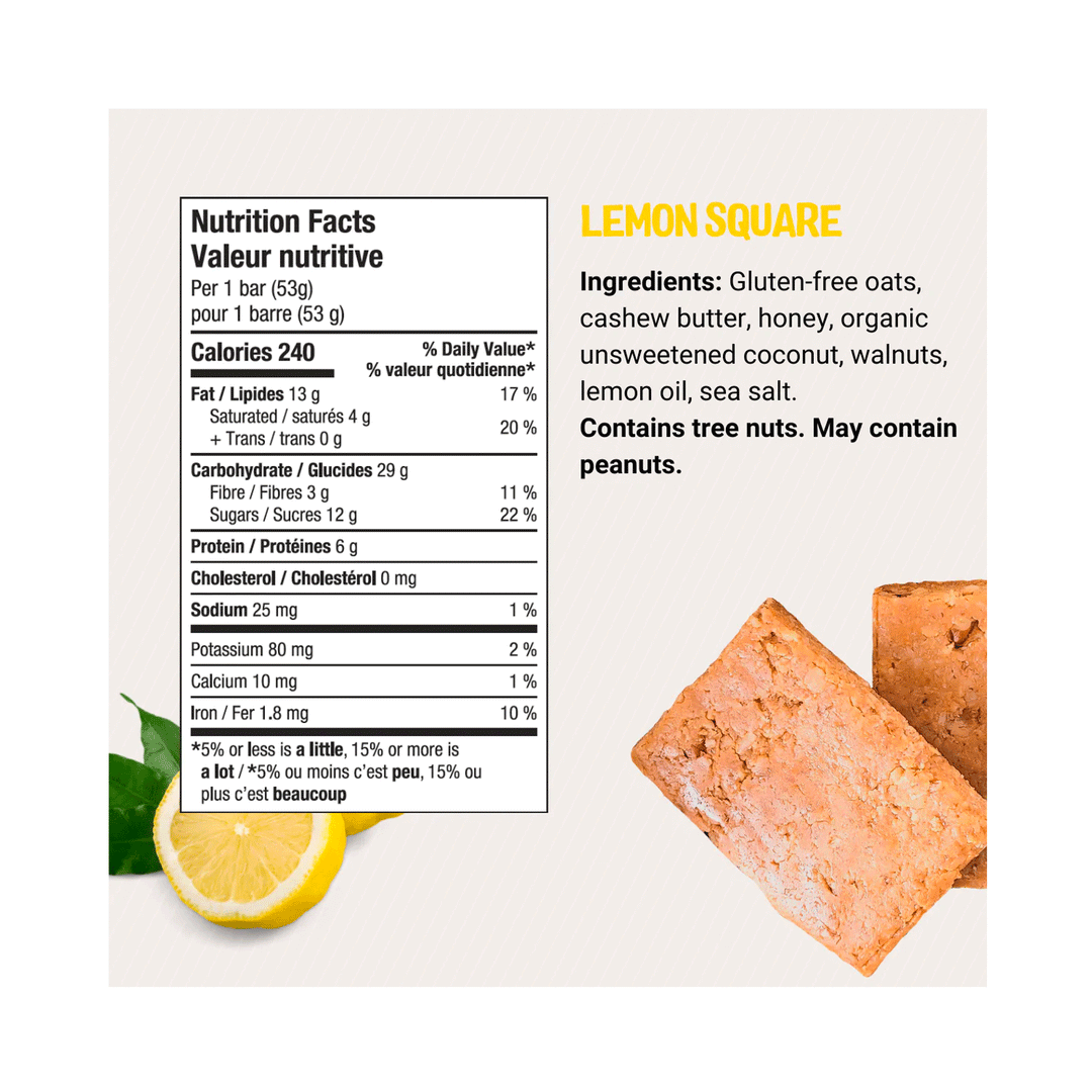 Made With Local Lemon Square, 4x53g Bars
