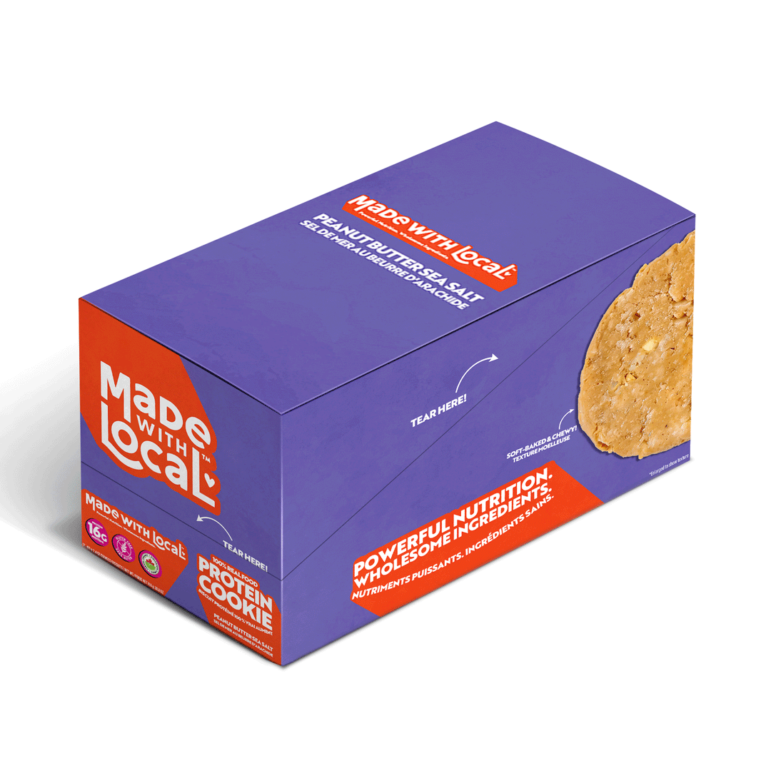 Made With Local Peanut Butter Sea Salt Protein Cookie, 12 x 68g