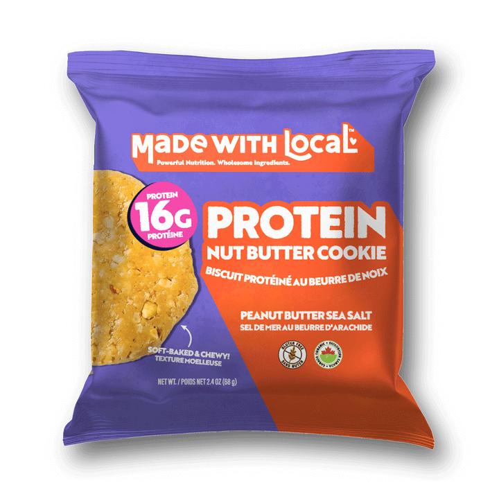 Made With Local Peanut Butter Sea Salt Protein Cookie, 12 x 68g