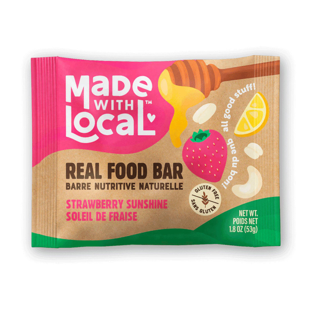 Made With Local Strawberry Sunshine Real Food Bar, 12 x 53g