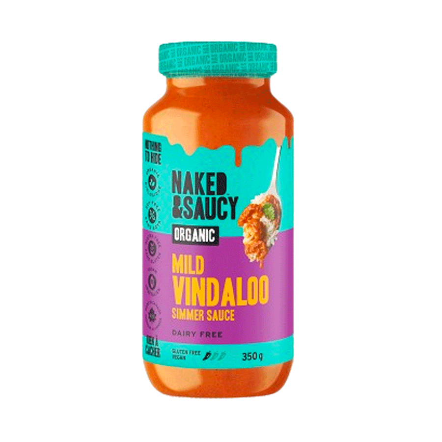Naked & Saucy Organic Mild Vindaloo Simmer Sauce, 350g