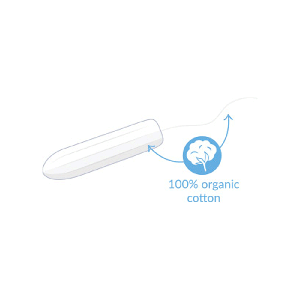 Natracare Regular Non-Applicator Organic Cotton Tampons, 20ct