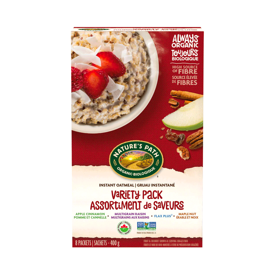 Nature's Path Organic Variety Pack Oatmeal, 8x50g