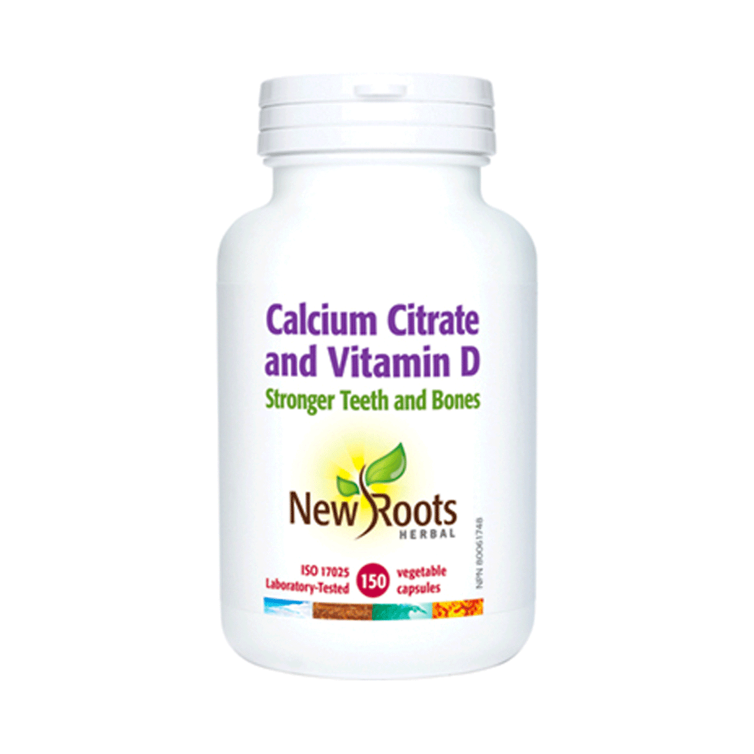 New Roots Calcium Citrate & Vitamin D, 150 Capsules