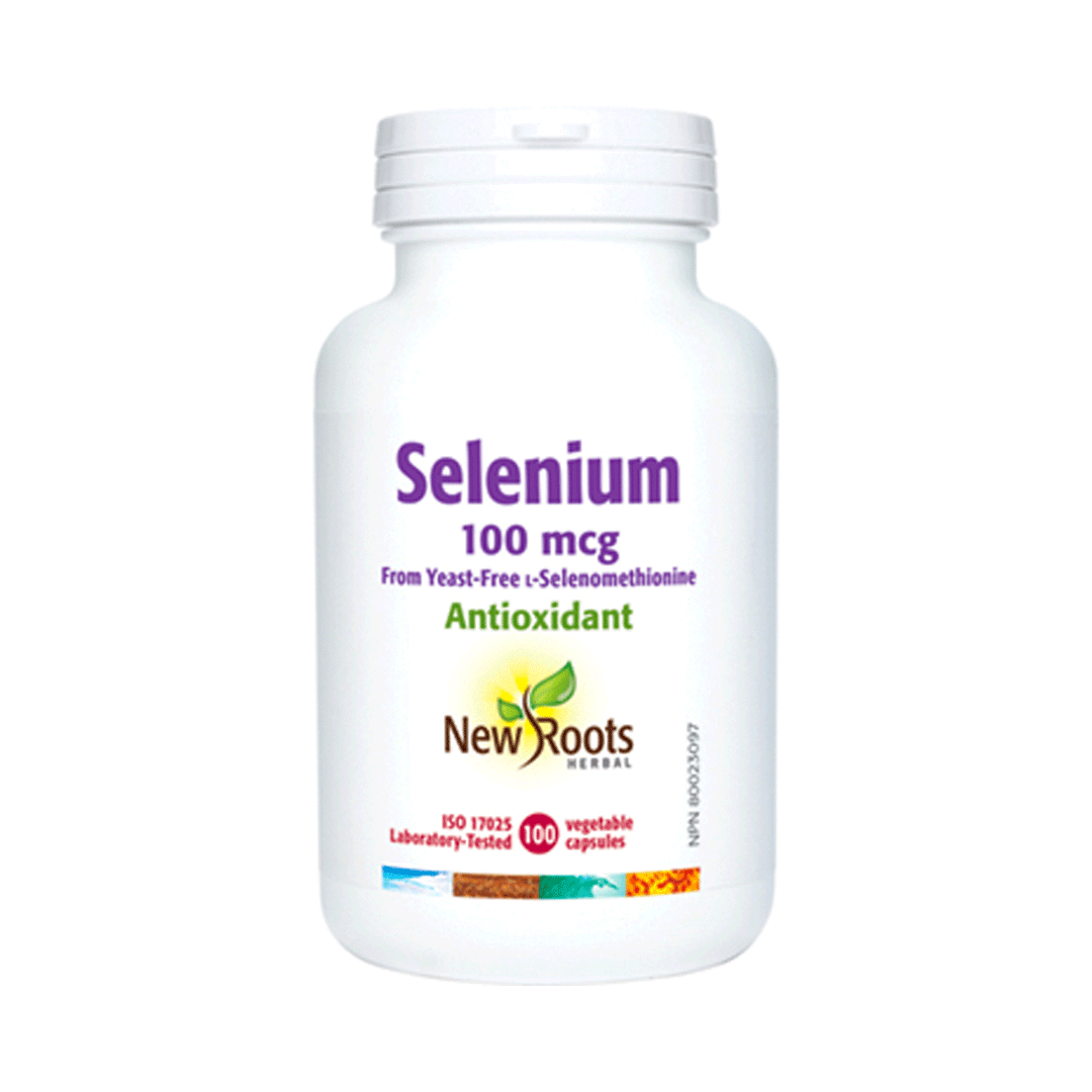 New Roots Selenium 100 mcg, 100 Capsules