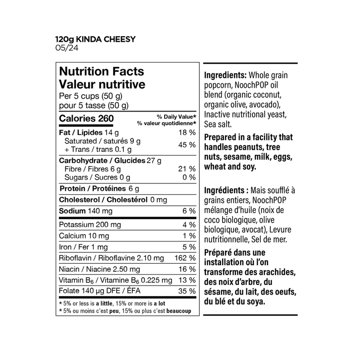 NoochPop Kinda Cheesy Popcorn, 120g