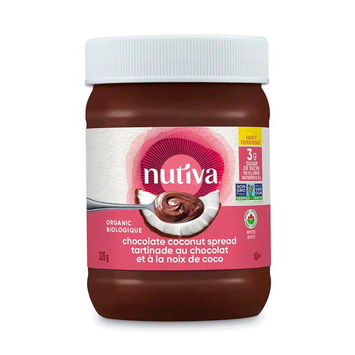 Nutiva Organic Chocolate Coconut Spread (Low Sugar), 326g