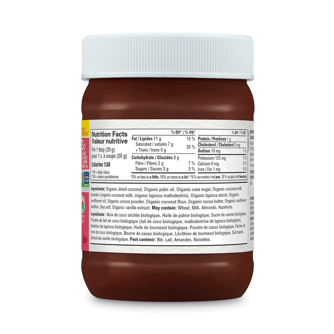 Nutiva Organic Chocolate Coconut Spread (Low Sugar), 326g