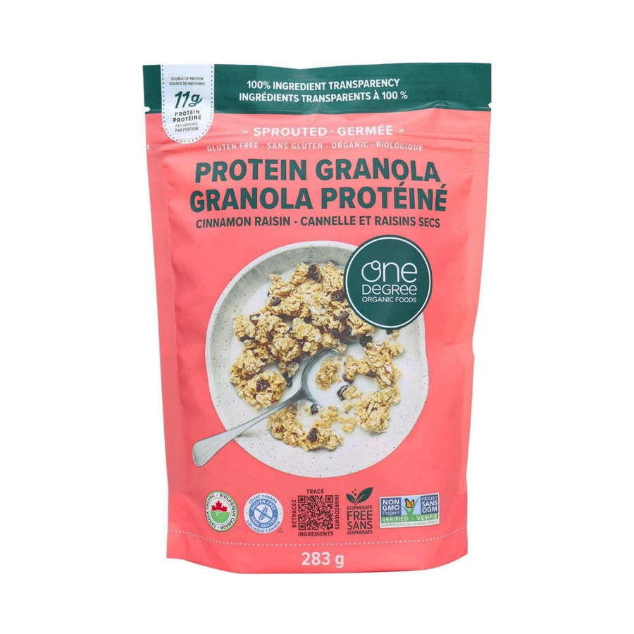 One Degree Gluten-Free Cinnamon Raisin Protein Granola, 283g
