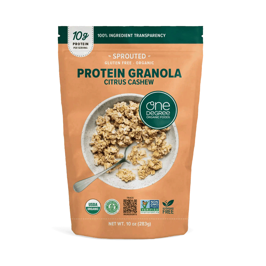 One Degree Gluten-Free Citrus Cashew Protein Granola, 283g