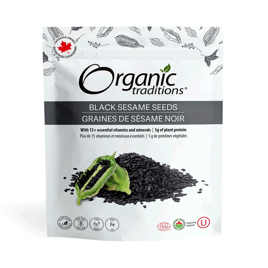 Organic Traditions Black Sesame Seeds, 454g