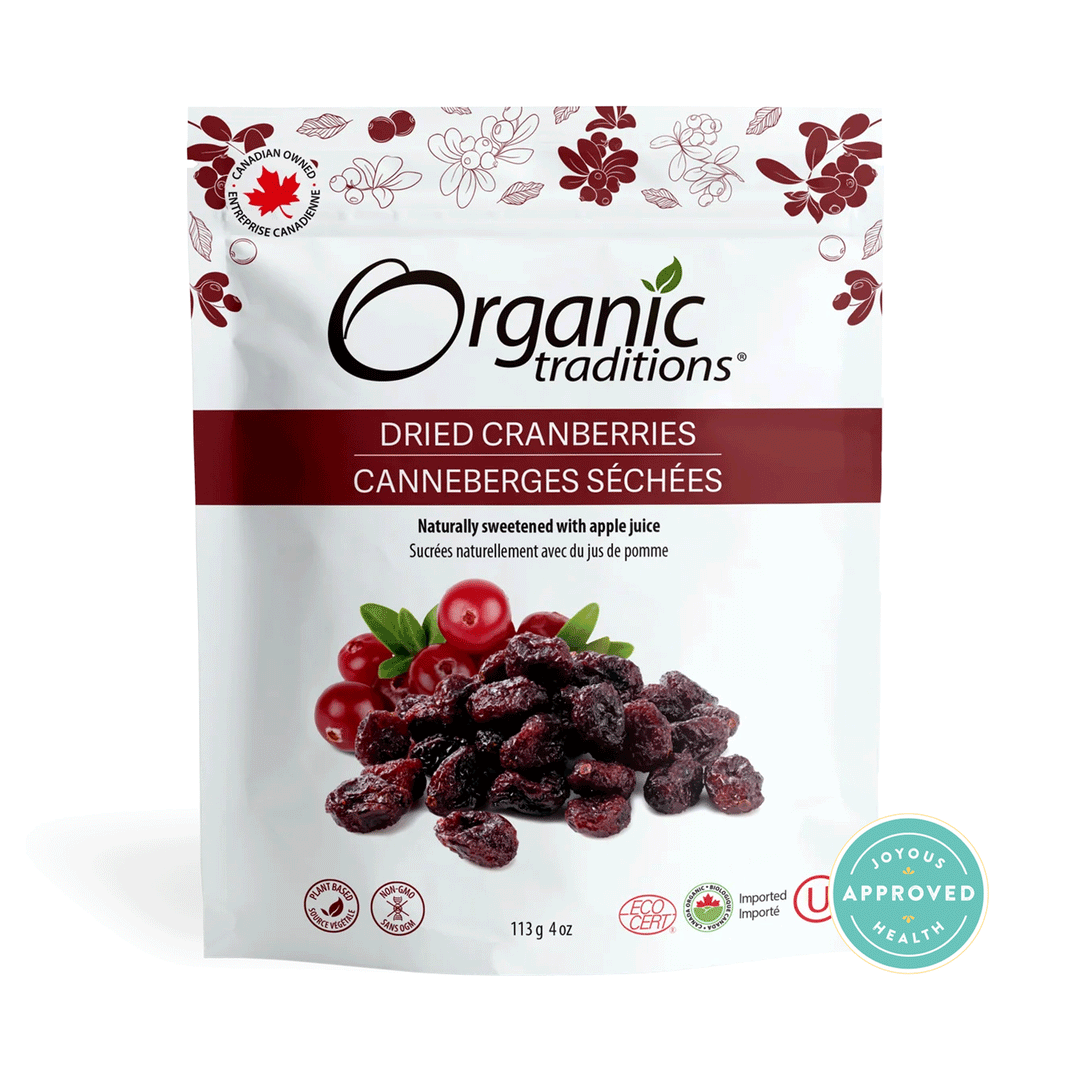 Organic Traditions Dried Cranberries, 113g