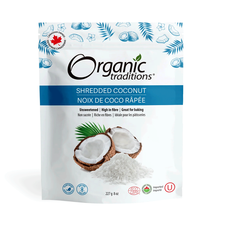 Organic Traditions Shredded Coconut, 227g