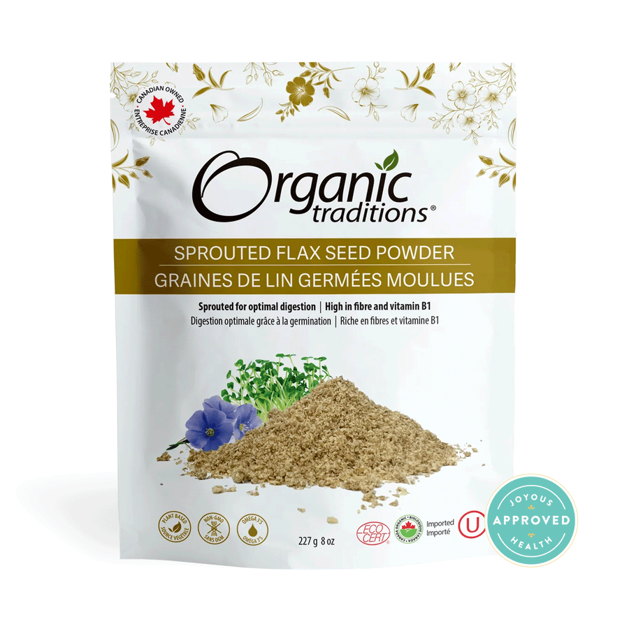 Organic Traditions Sprouted Flax Seed Powder, 227g