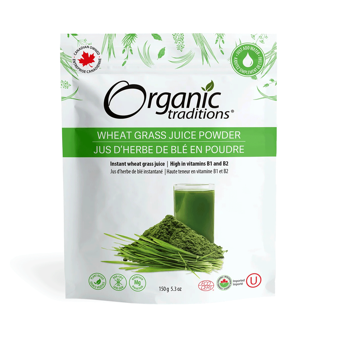 Organic Traditions Wheat Grass Juice Powder, 150g