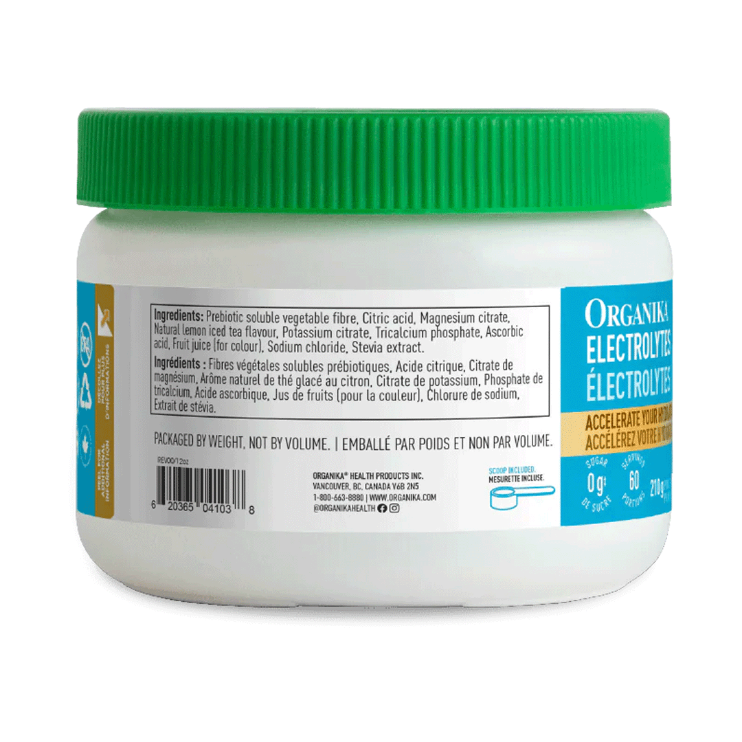 Organika Electrolytes Lemon Iced Tea, 210 g