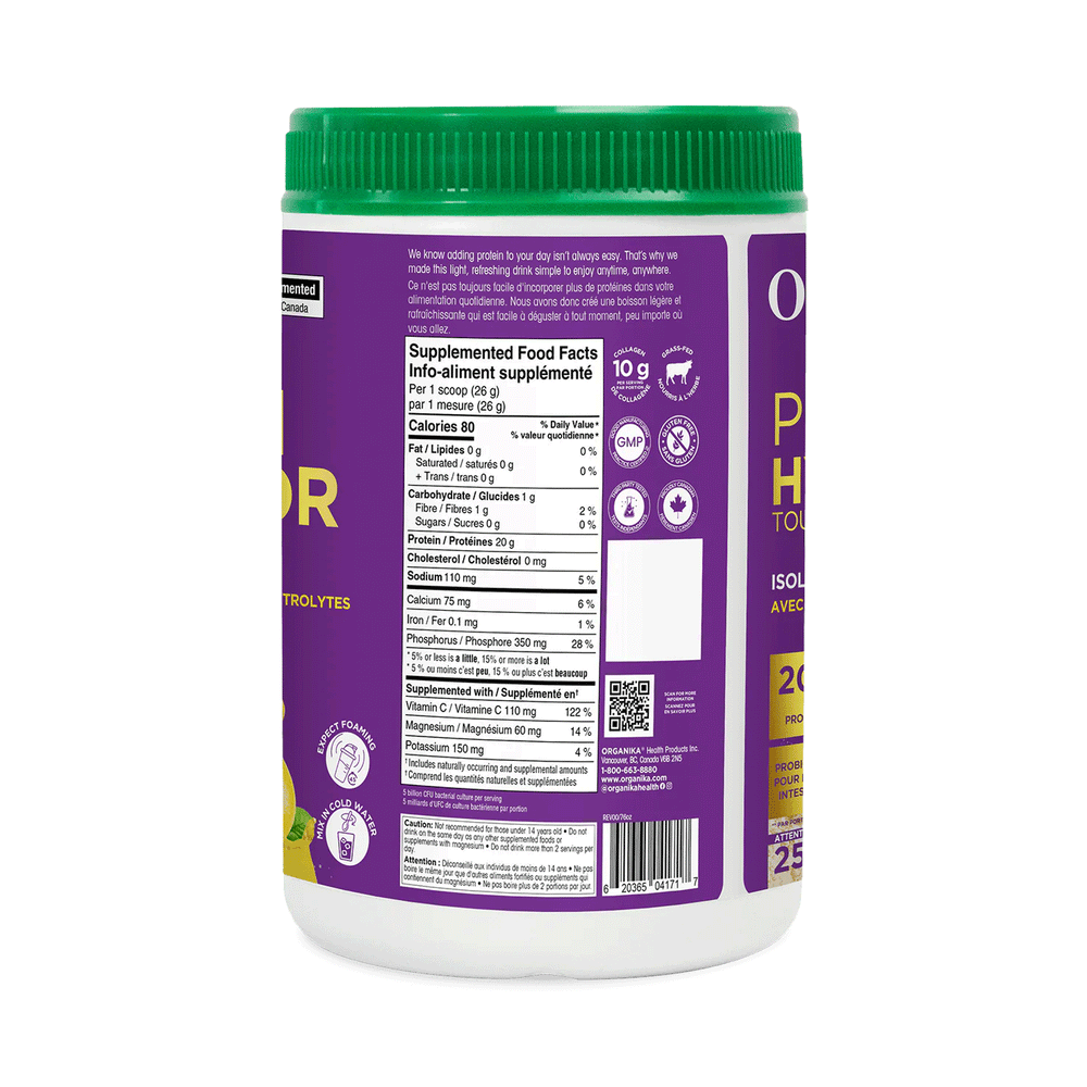 Organika All Day Protein Hydrator - Classic Lemonade, 650g