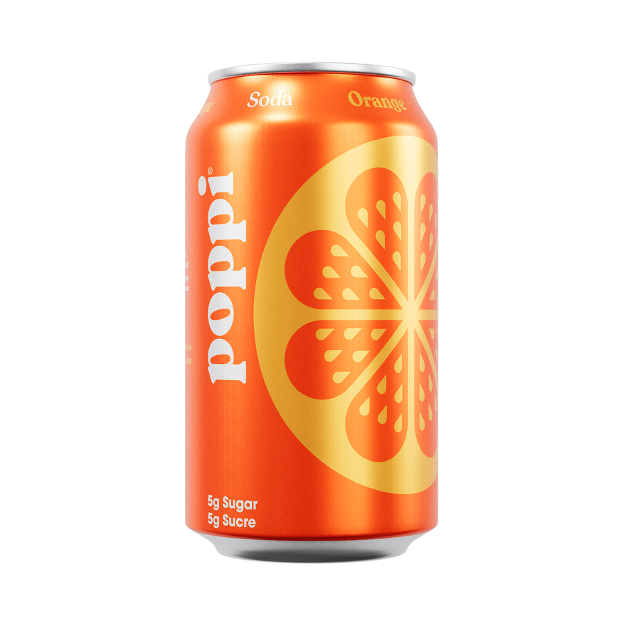 Poppi Orange Prebiotic Soda, 355ml