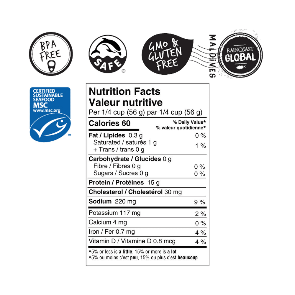 Raincoast Trading Wild Skipjack Tuna With Sea Salt, 142g