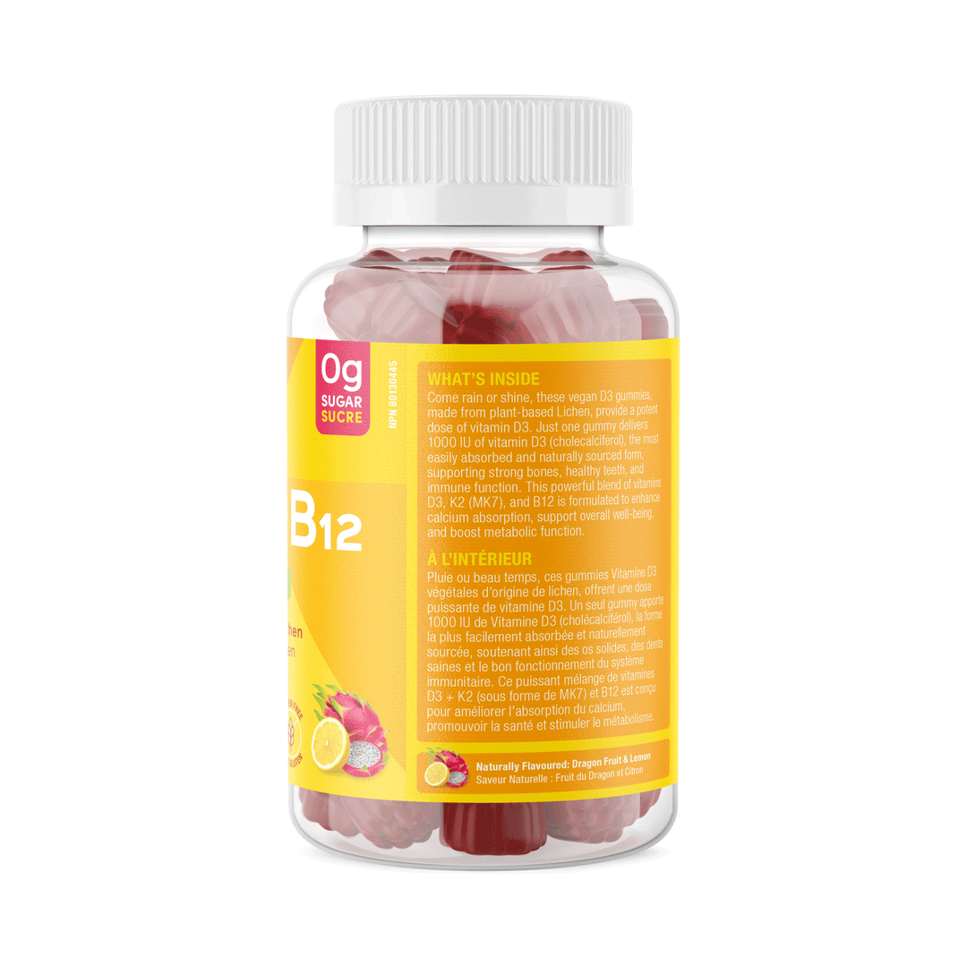 Suku Vitamins - Vitamin D3 + K2 + B12, 60 Gummies