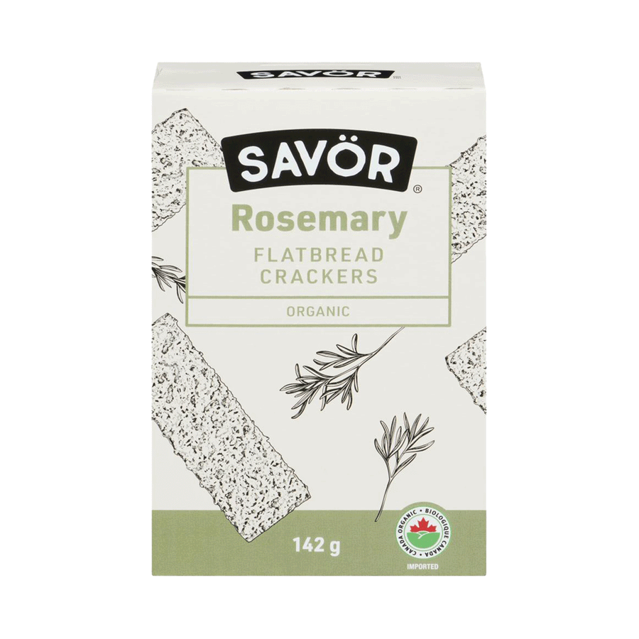 Savör Organic Rosemary Flatbread Crackers, 142g