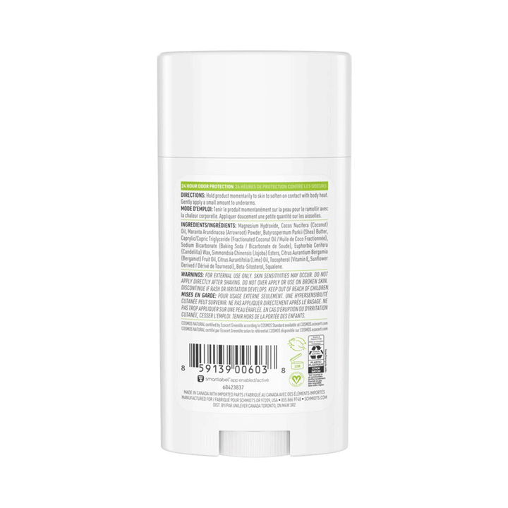 Schmidt's Natural Deodorant Bergamot + Lime, 75g