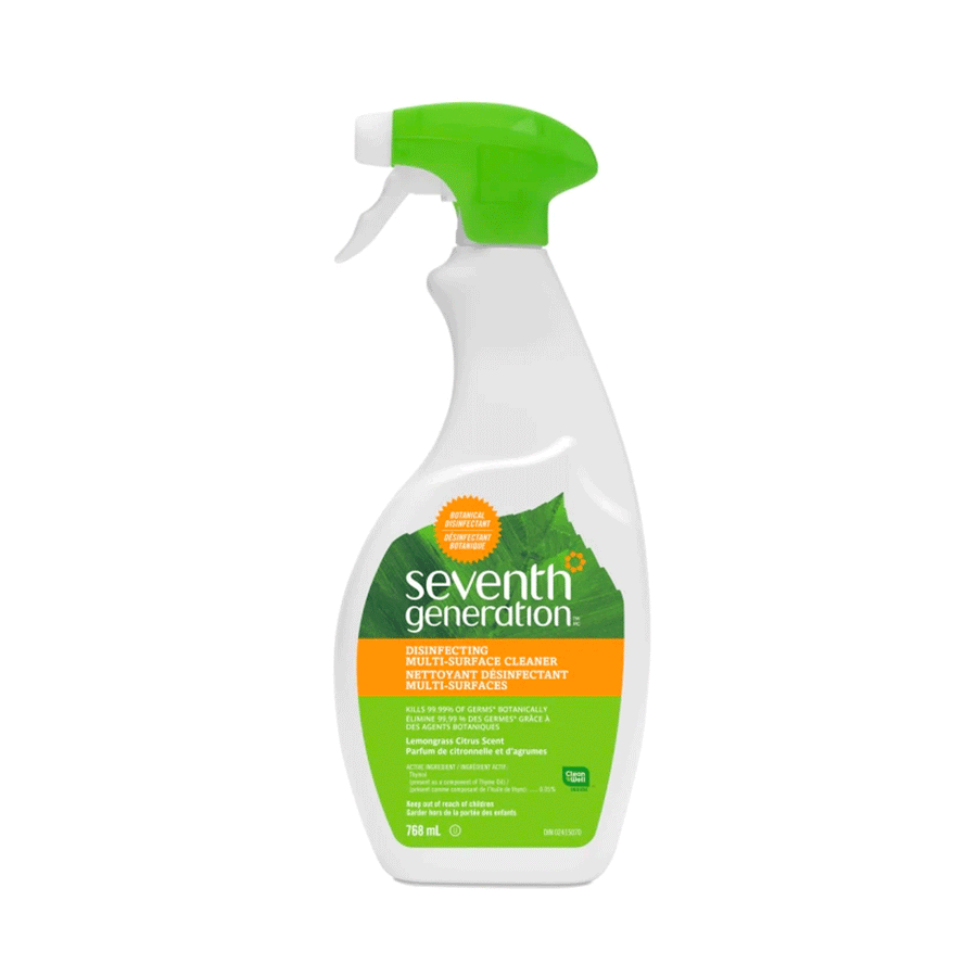 Seventh Generation Disinfecting Multi-Surface Cleaner - Lemongrass Citrus Scent, 768ml