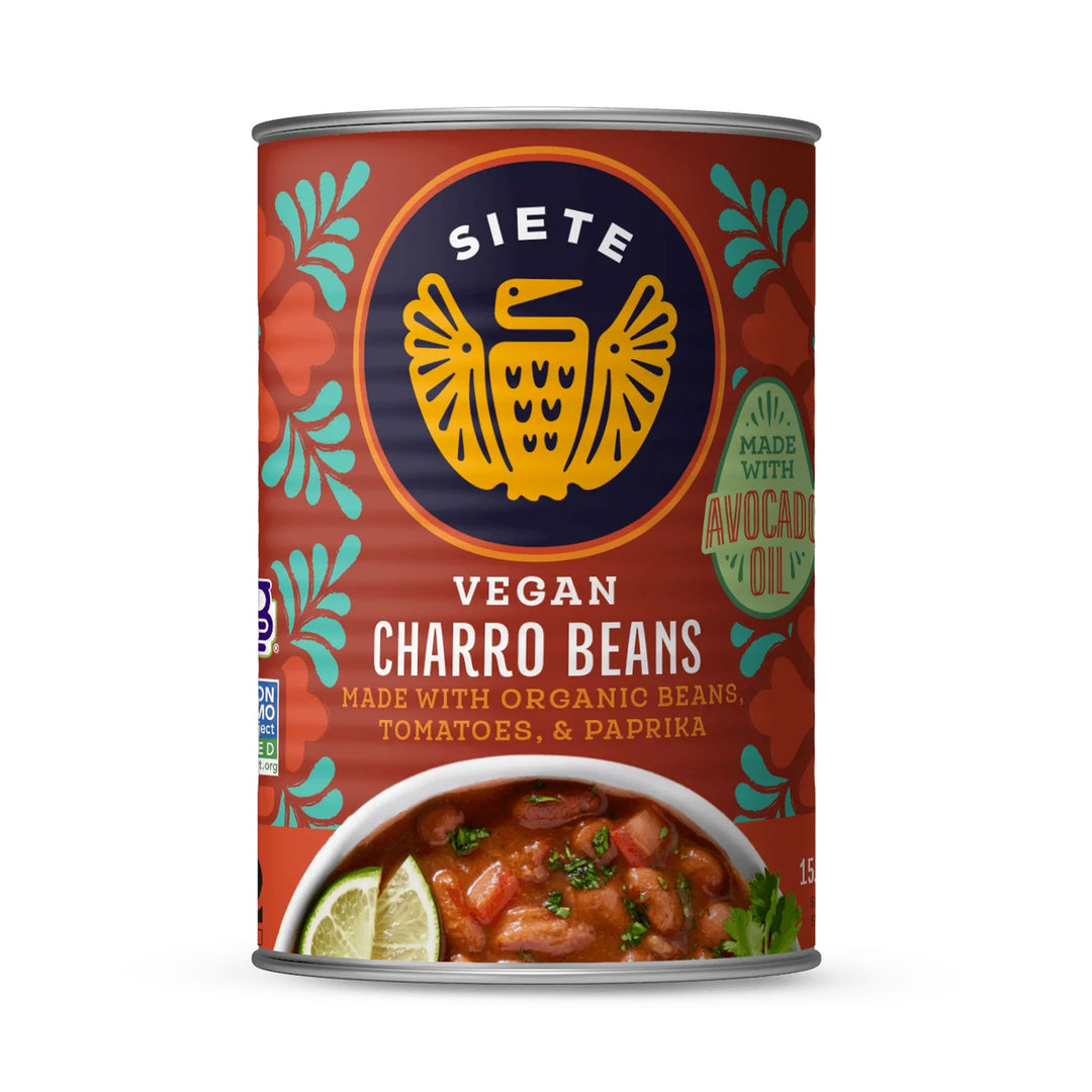 Siete Charro Beans With Avocado Oil, 398ml