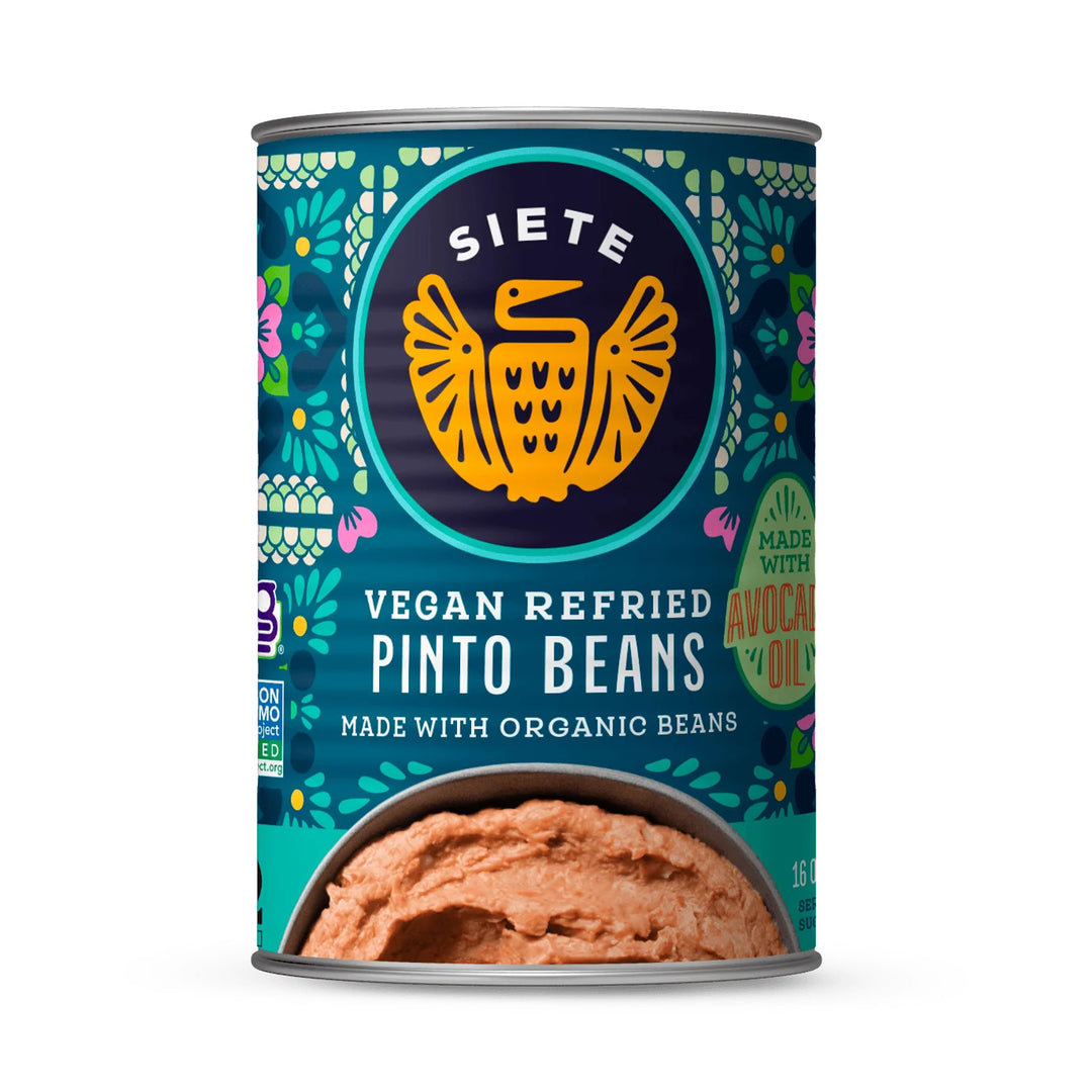 Siete Refried Pinto Beans With Avocado Oil, 398ml