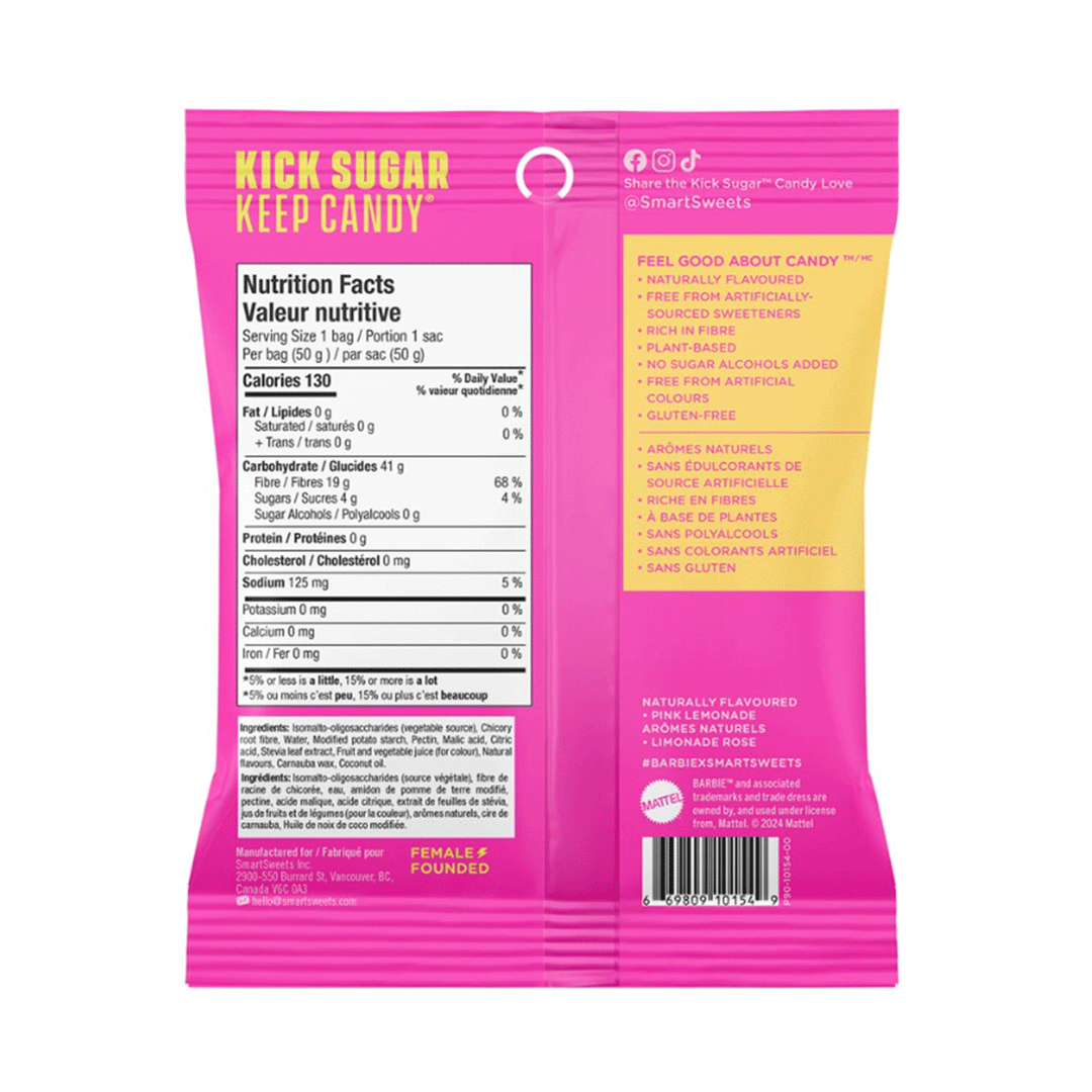 Smart Sweets Barbie Pink Lemonade Dream, 14x50g