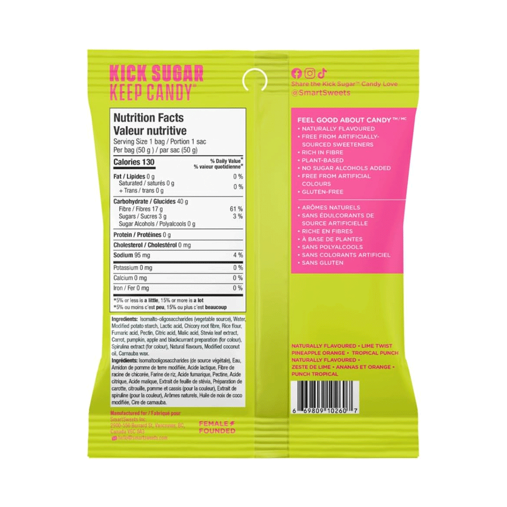 Smart Sweets Tropical Sours, 50g