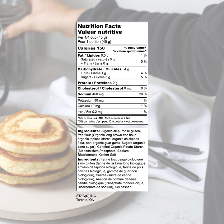 STAC(S) Gluten Free & Organic Pancake Mix, 360g