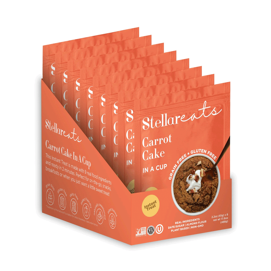 Stellar Eats Instant Treat: Carrot Cake In A Cup, 8 Pack