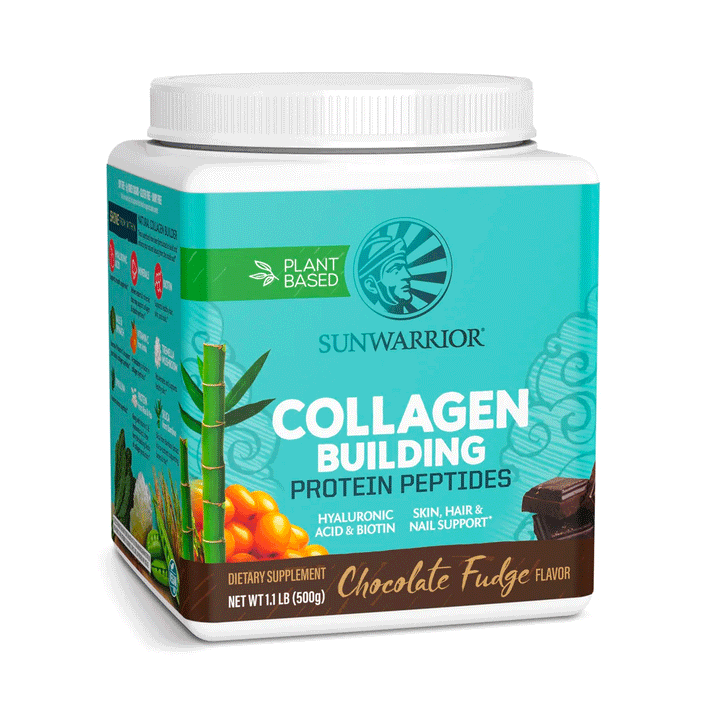 Sunwarrior Organic Collagen Building Protein Peptides - Chocolate Fudge, 500g